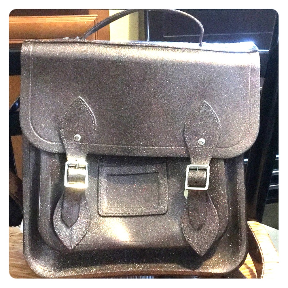 Dolls Kill Glitter Adjustable Rubber Backpack Bag